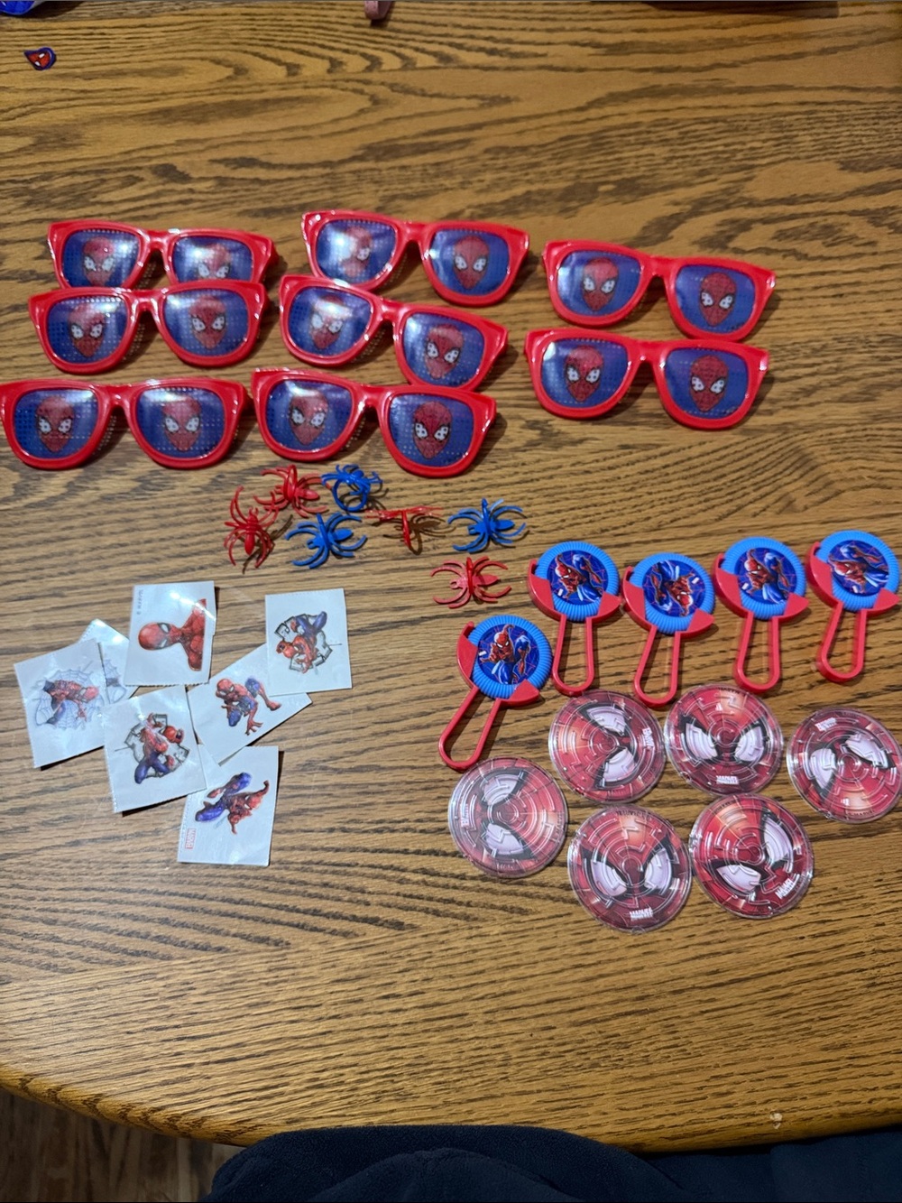 Spider-Man Party Favor Set - Red & Blue Sunglasses + Toys